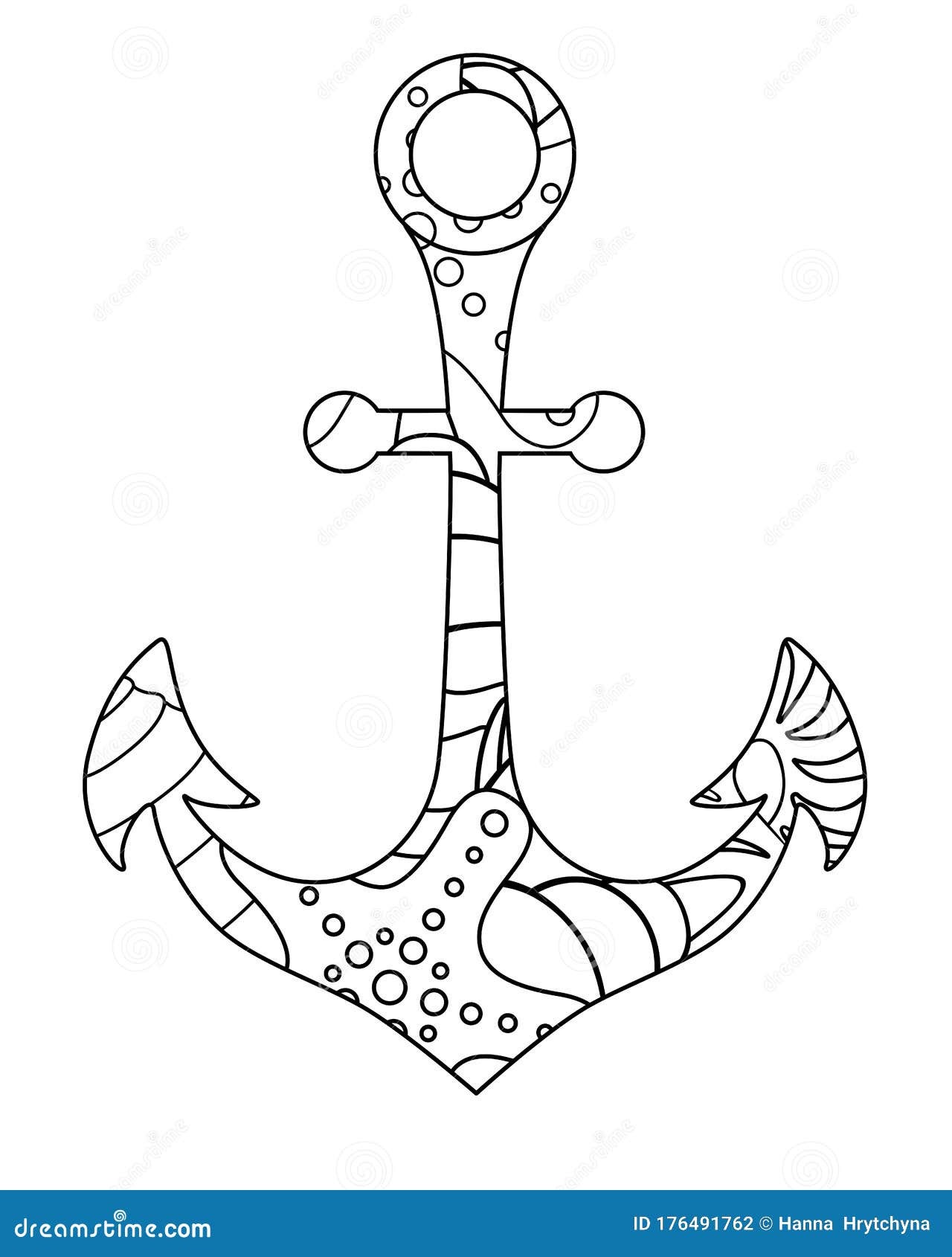 Antistress coloring book anchor