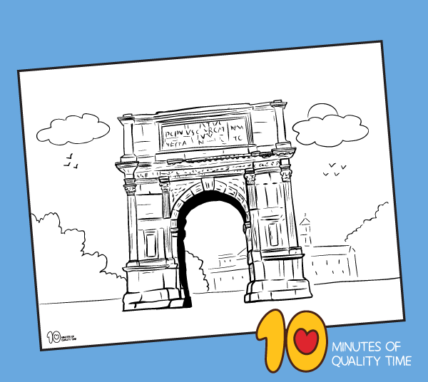 Arch of titus coloring page â minutes of quality time