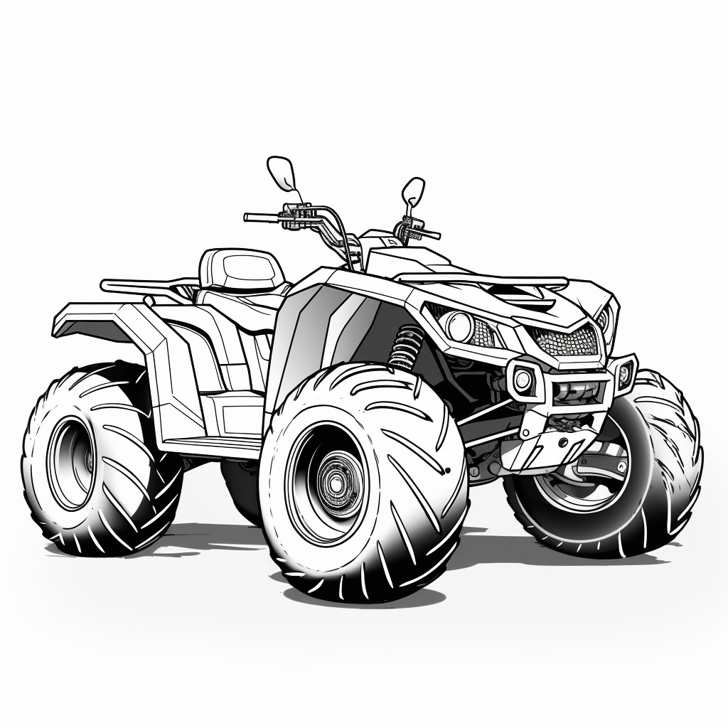 Four wheeler coloring pages