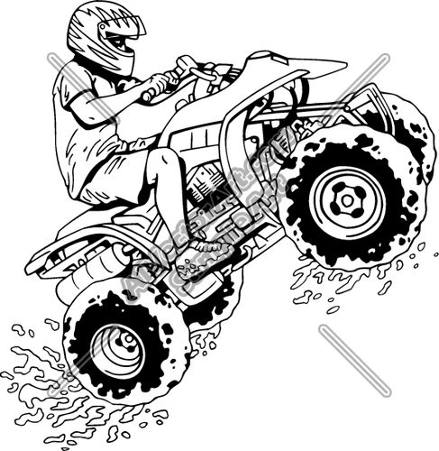 Coloring four wheelers clip art sketch coloring page truck coloring pages coloring pages monster truck coloring pages