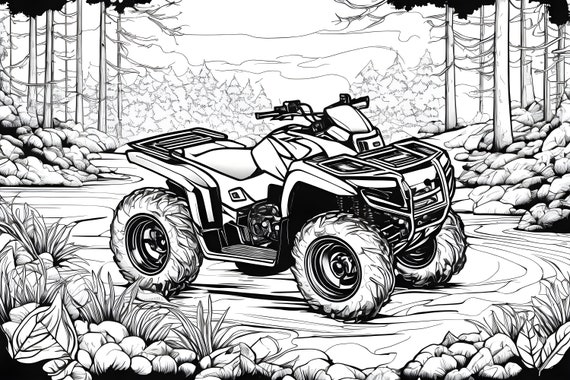 Atv coloring page