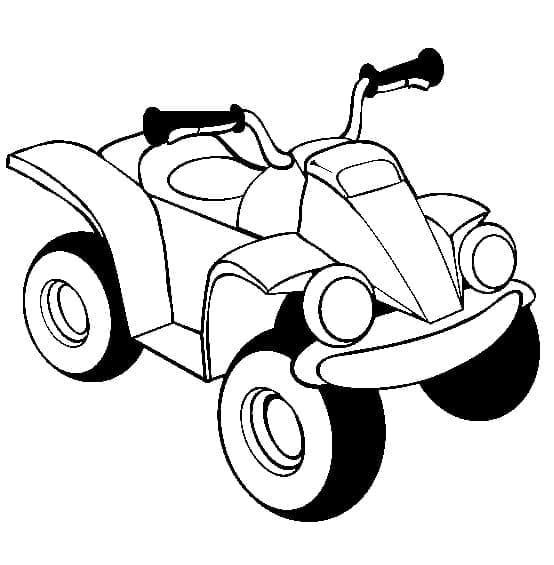 Quad bike coloring page