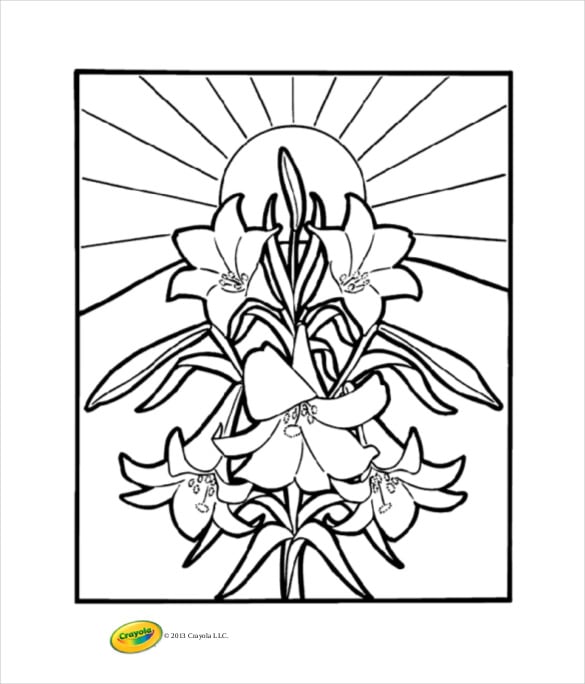 Easter colouring page