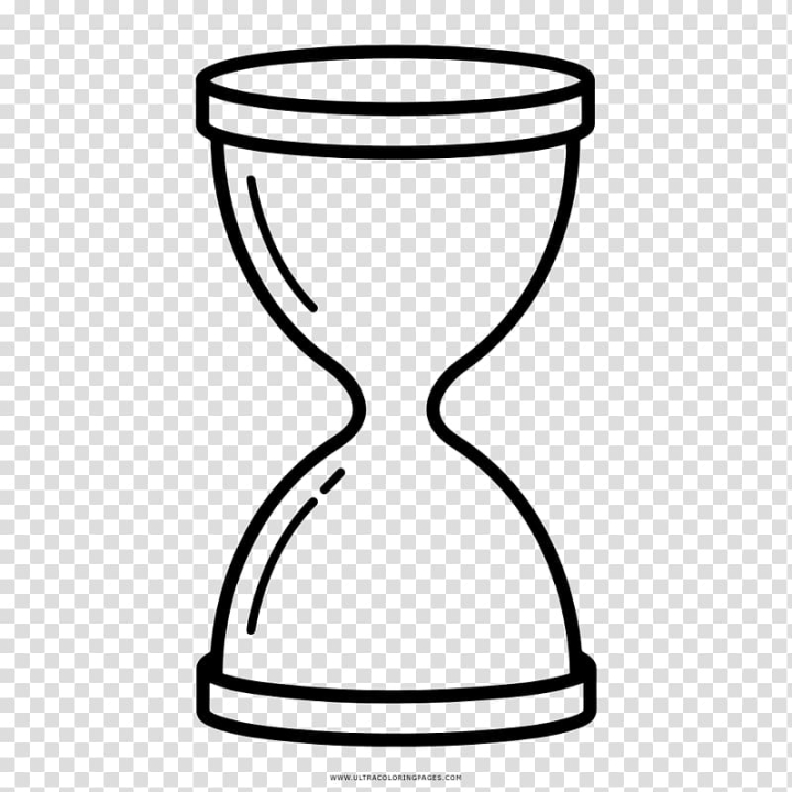 Free drawing hourglass coloring book line art hourglass transparent background png clipart