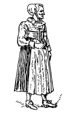 Vintage classic old lady coloring page free printable coloring pages