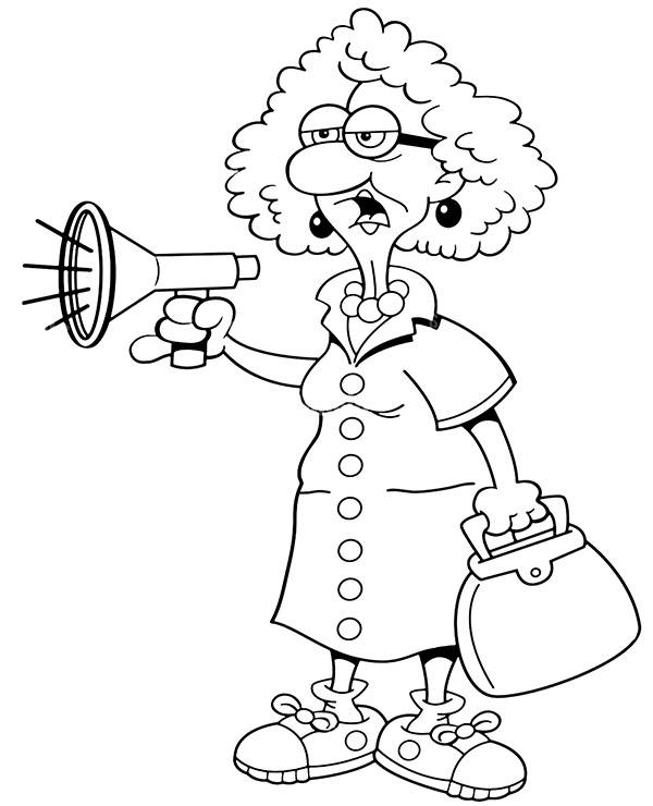 Printable grandmother coloring page sheet