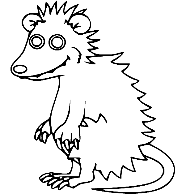 Opossum coloring pages printable for free download