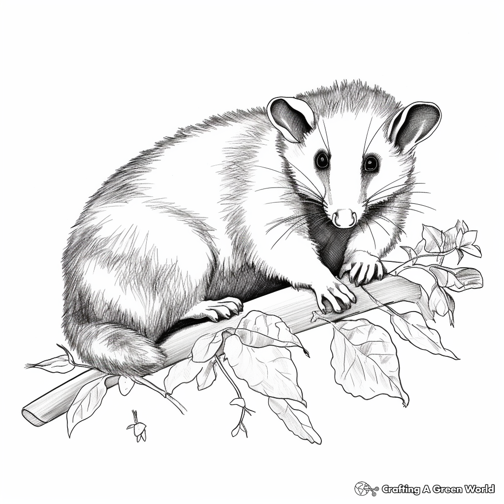 Possum coloring pages