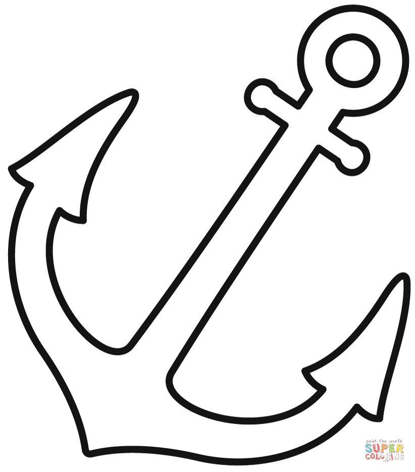 Anchor coloring page free printable coloring pages