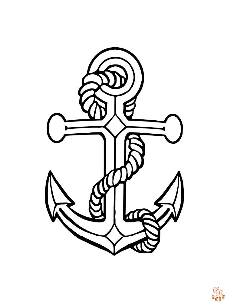 Anchor coloring pages for kids