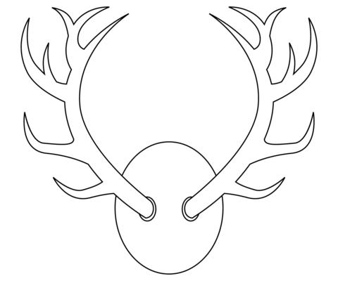 Deer antlers coloring page free printable coloring pages