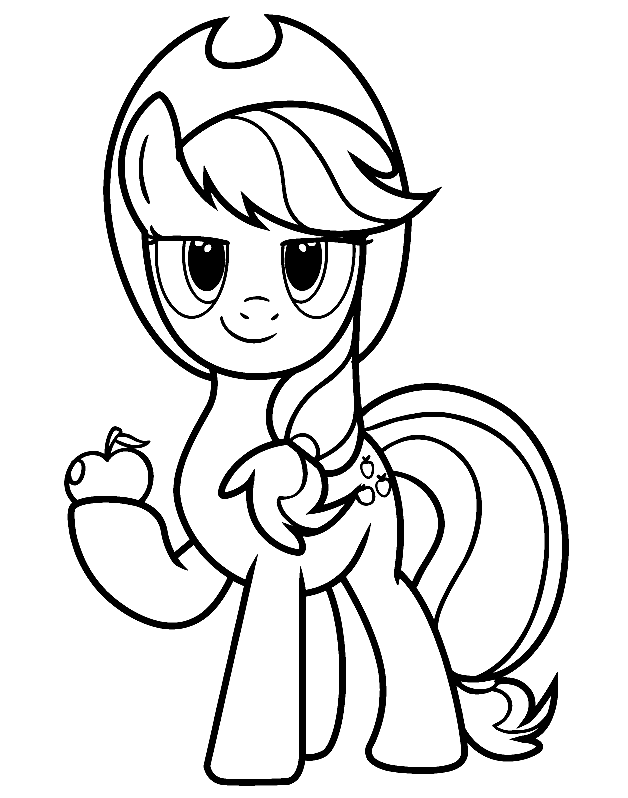 Applejack coloring pages printable for free download