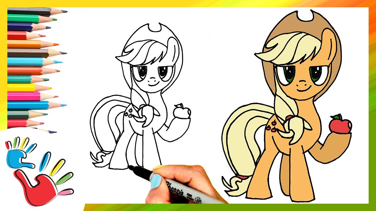 How to draw applejack fro y little pony easy step