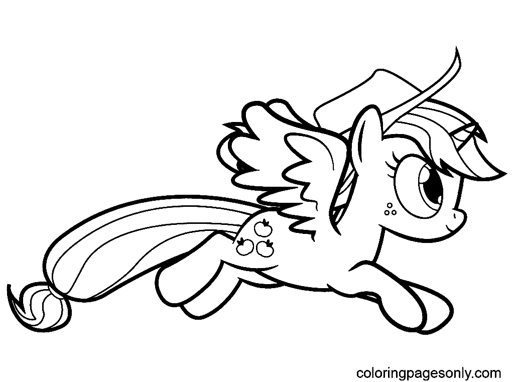 Applejack coloring pages printable for free download