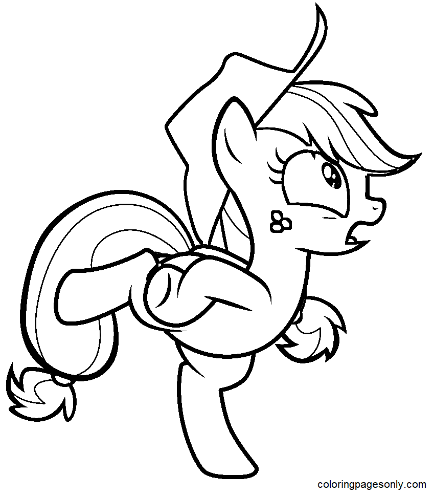 Applejack coloring pages printable for free download