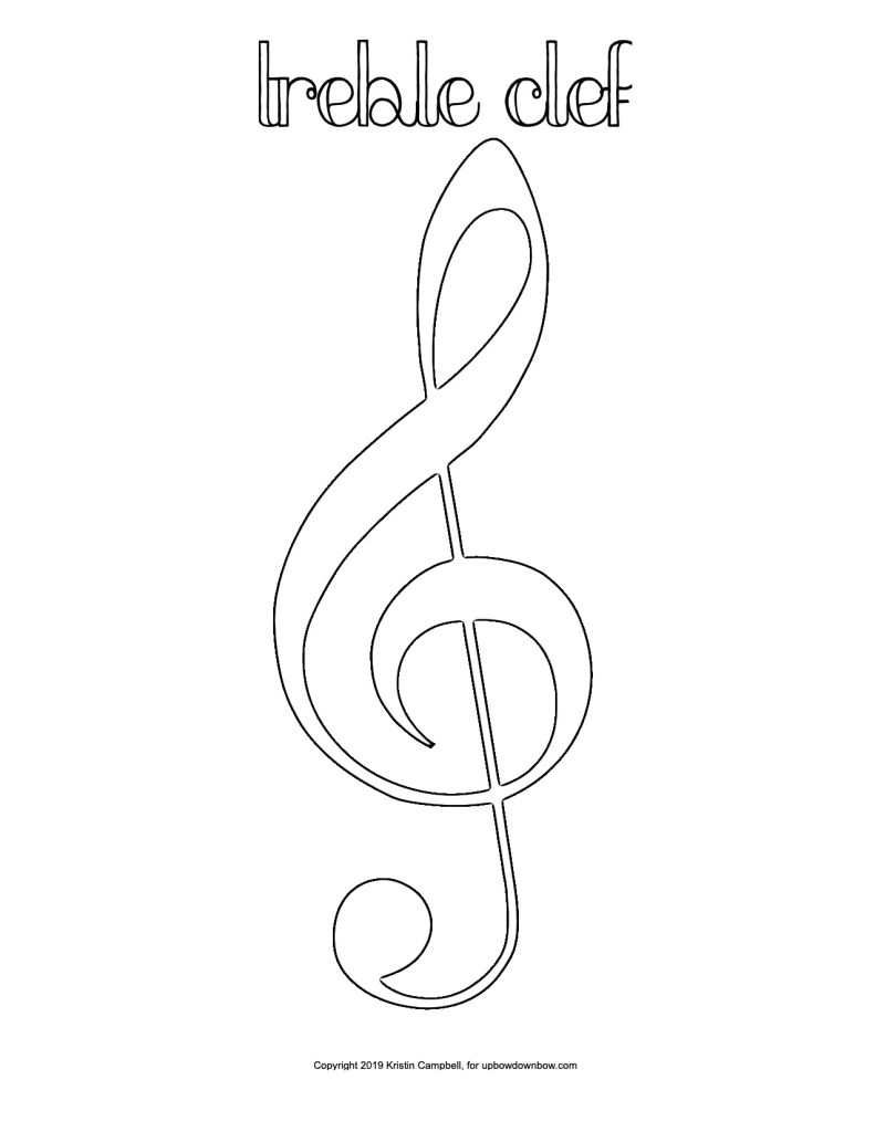 Clef coloring page