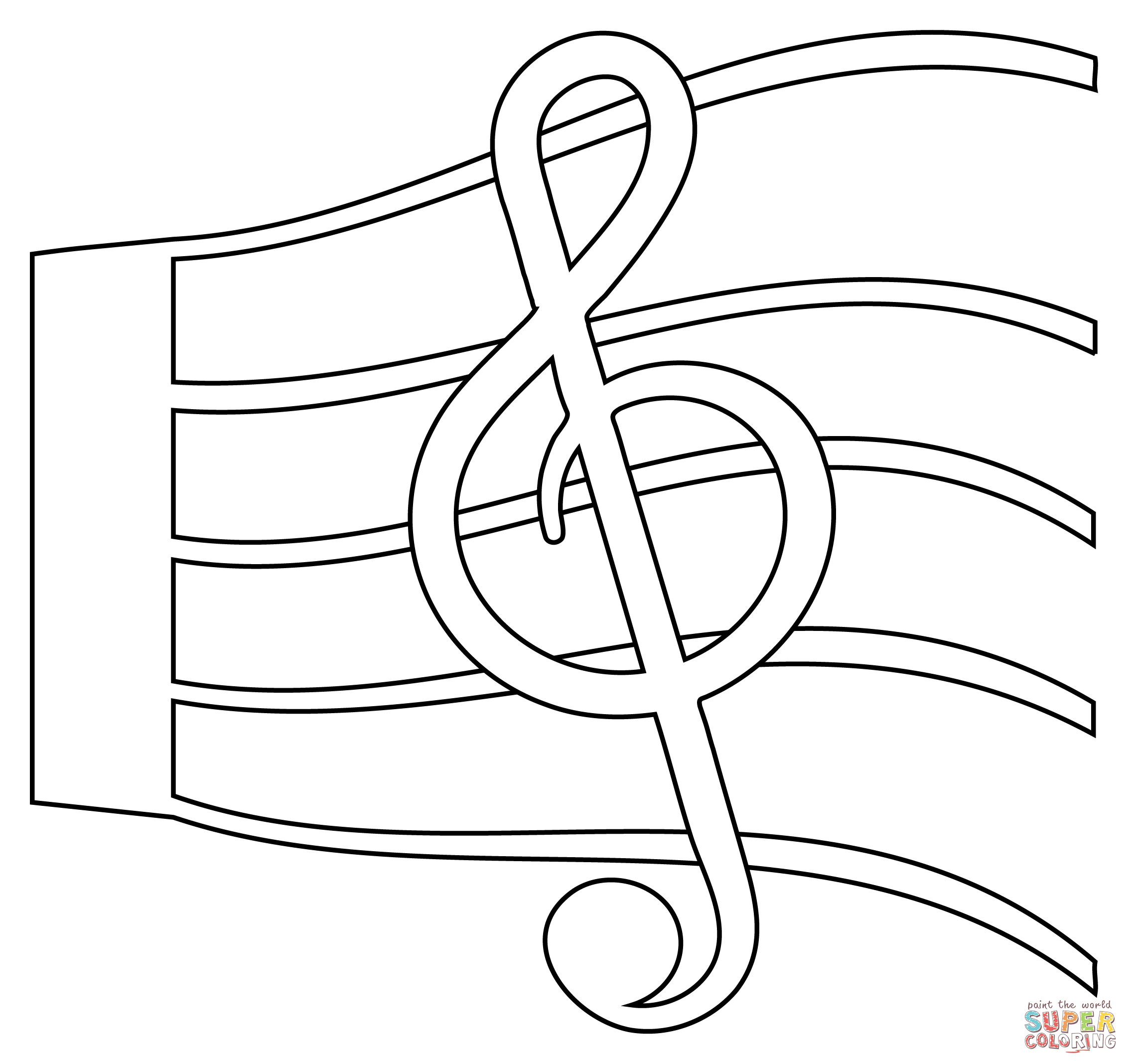 Musical score coloring page free printable coloring pages