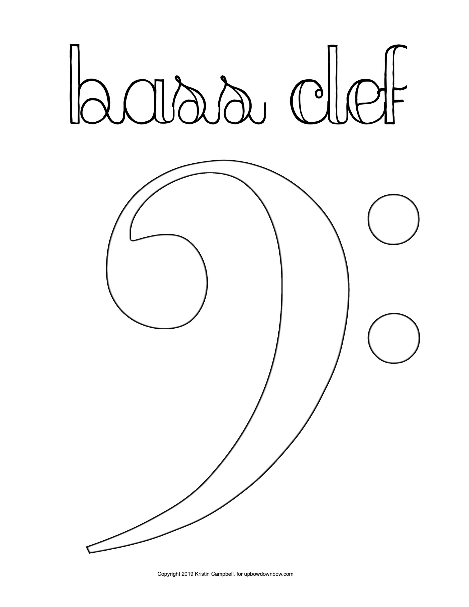 Clef coloring page