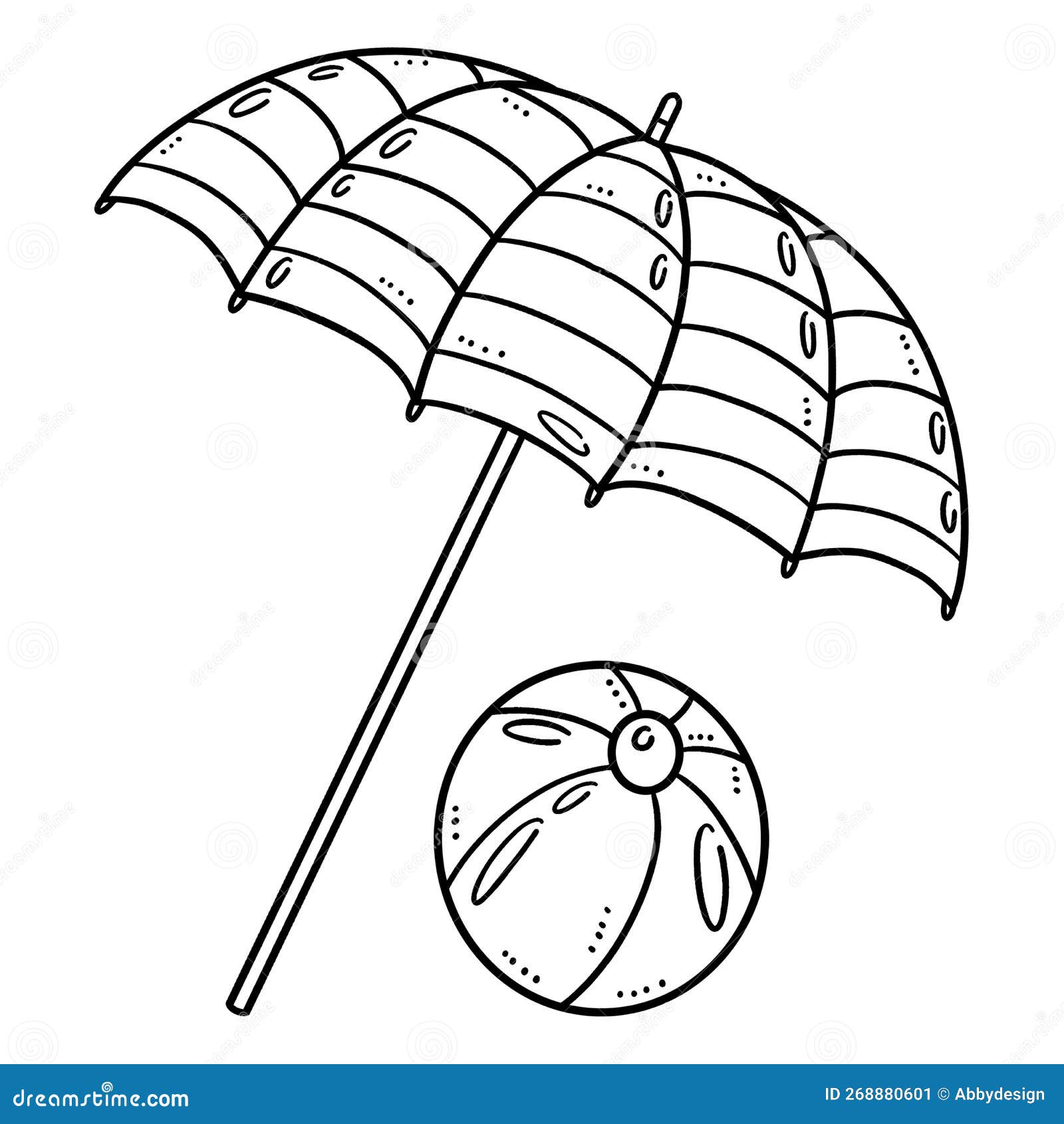 Beach ball umbrella coloring page stock illustrations â beach ball umbrella coloring page stock illustrations vectors clipart