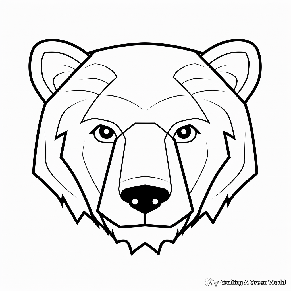 Bear head coloring pages