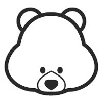 Bear face coloring pages