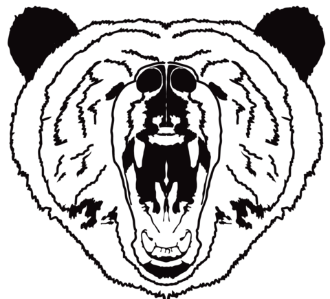 Bear head coloring page free printable coloring pages