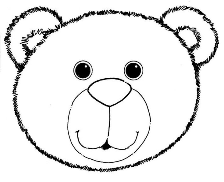 Letter b bear head teddy bear template teddy bear coloring pages bear template