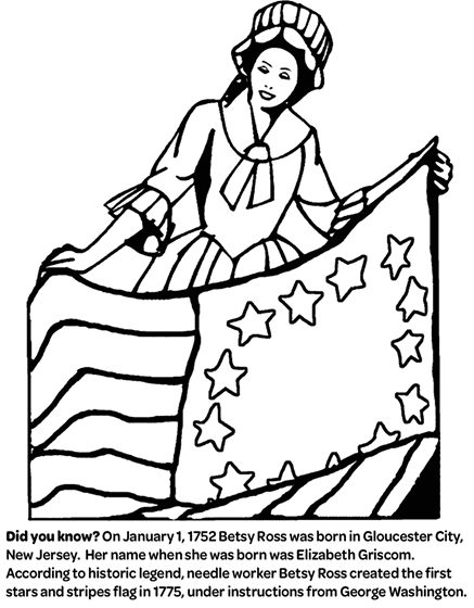 Betsy ross coloring page