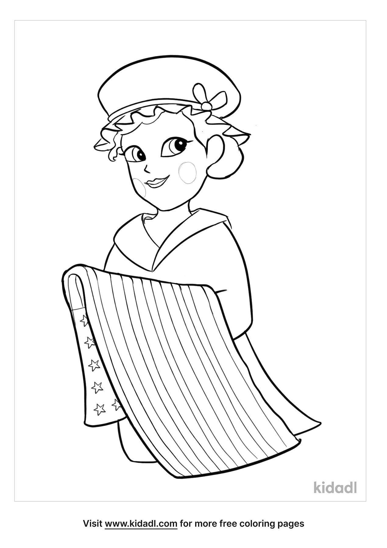 Free betsy ross coloring page coloring page printables