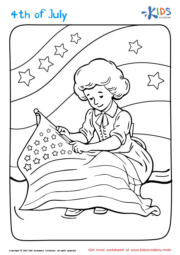 Free betsy ross coloring page