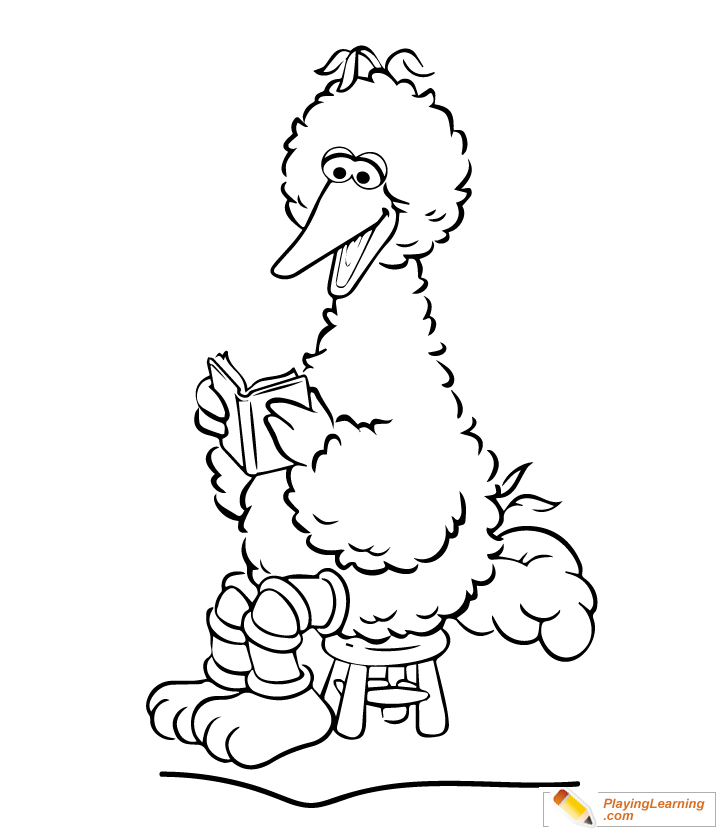 Big bird coloring page free big bird coloring page