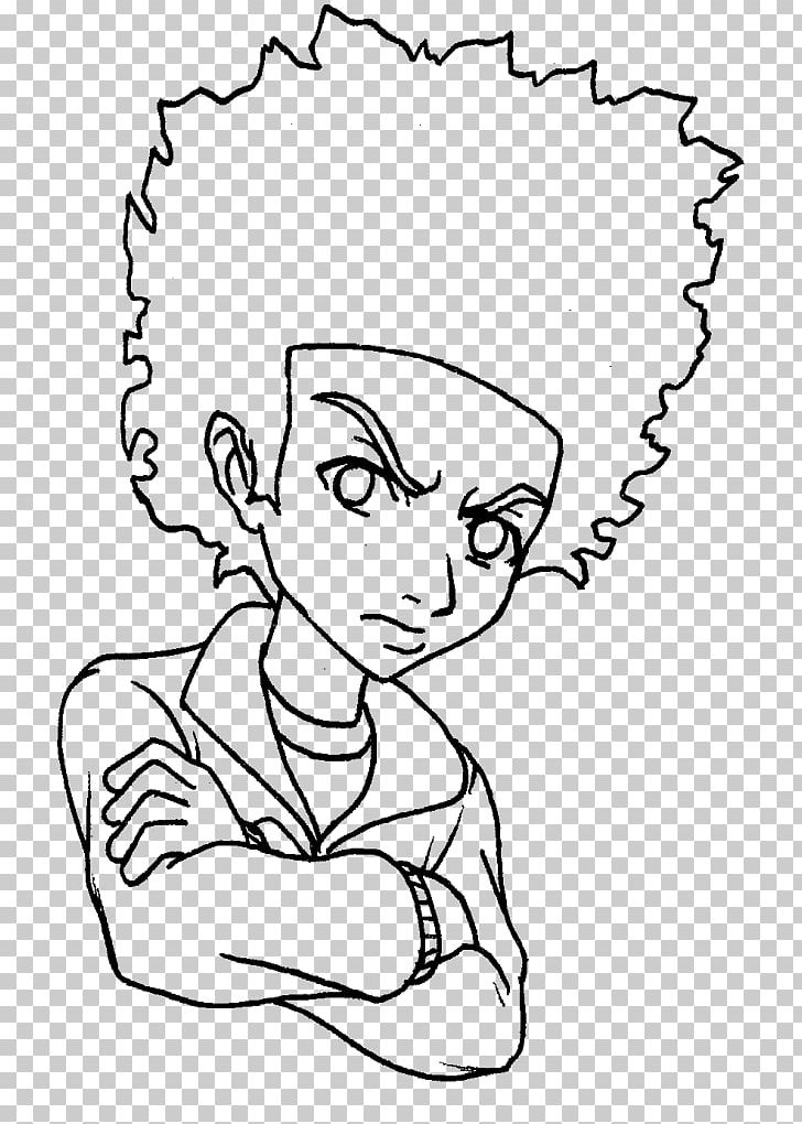 Huey freeman riley freeman the boondocks coloring book drawing png clipart anime area arm art black