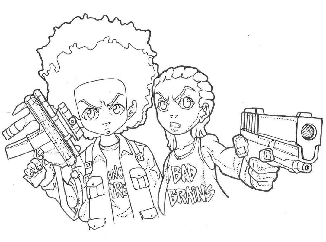 Boondocks coloring pages