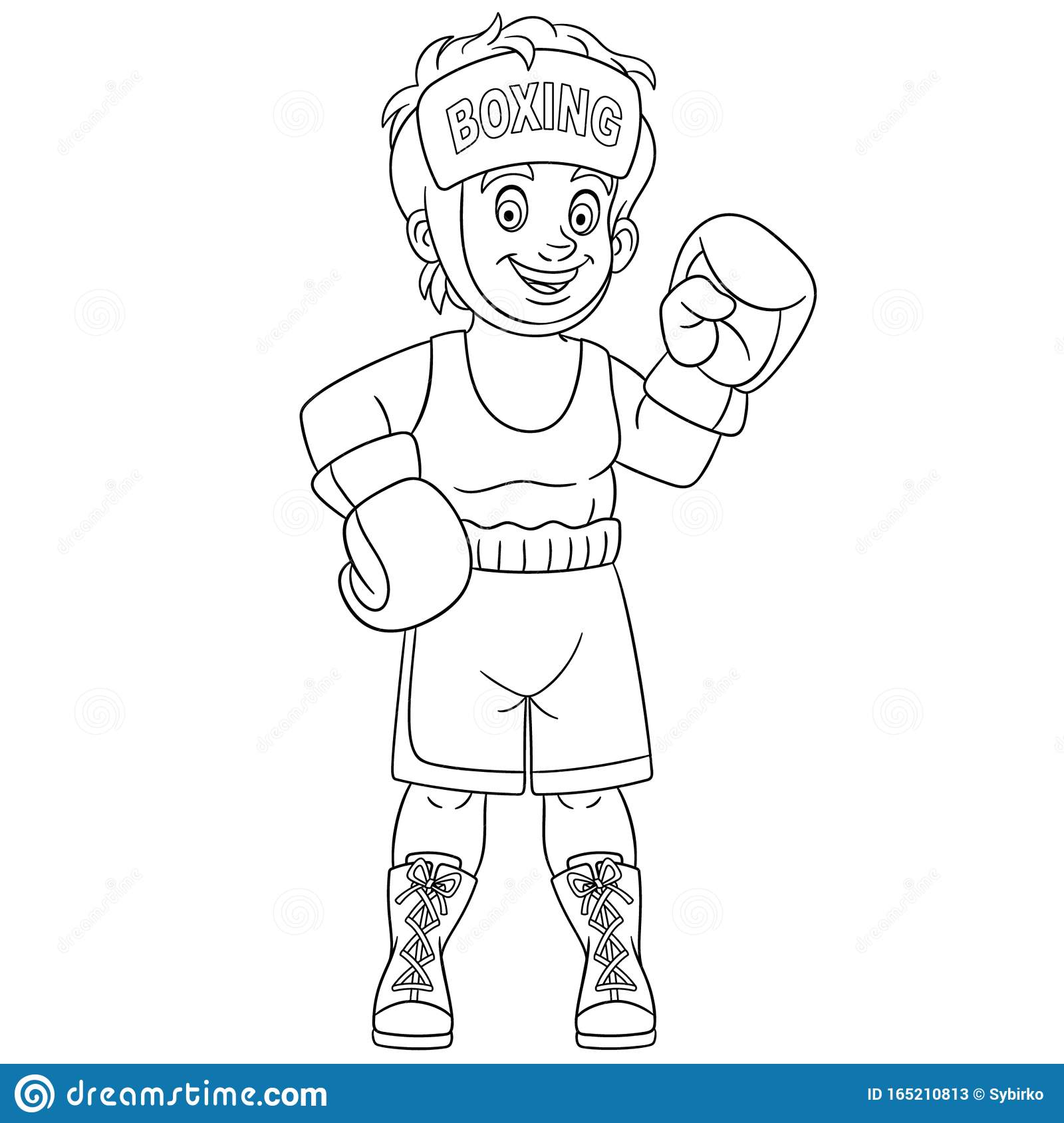 Coloring pages boxing coloring page