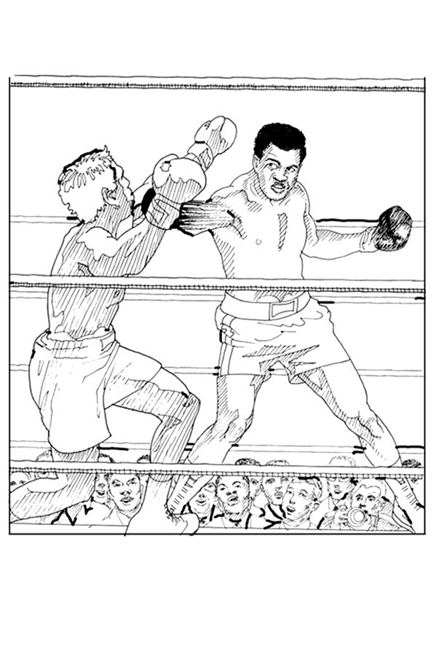 Boxing coloring pages