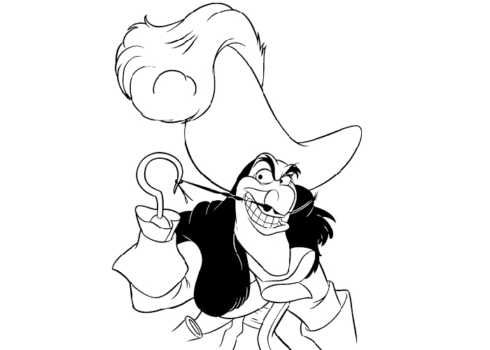 Captain hook coloring pages