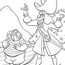 Captain hook and smee coloring pages