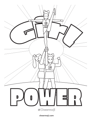 Cheerleading coloring pages by