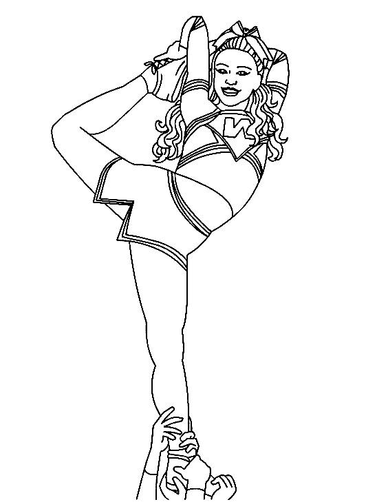 Cheerleading coloring pages printable for free download