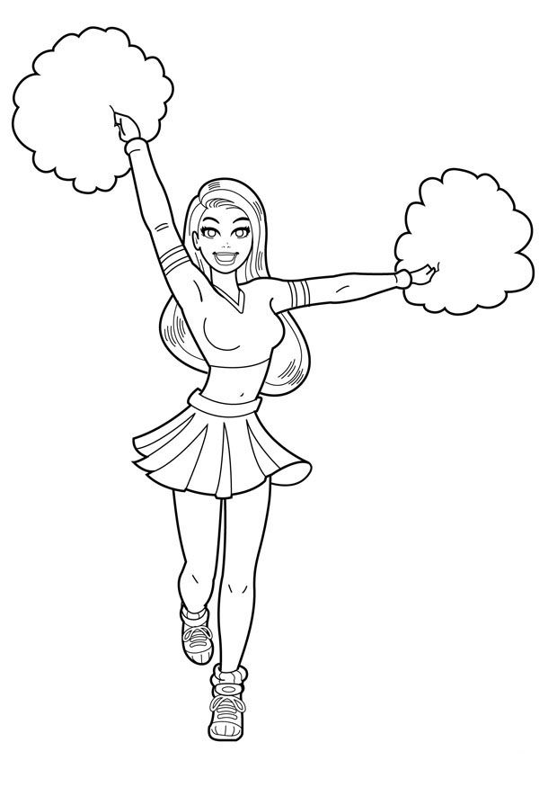 Free printable cheerleading coloring pages for kids coloring pages for girls coloring pages for boys sports coloring pages