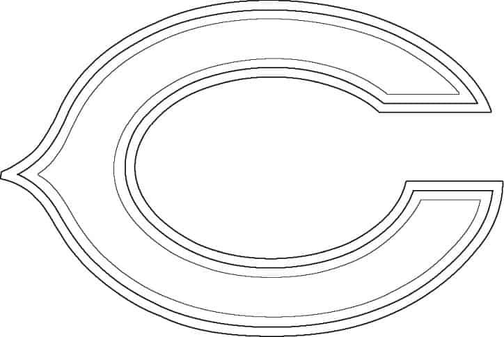 Chicago bears logo coloring page