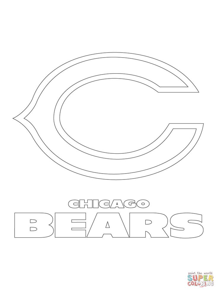 Chicago bears logo bear coloring pages chicago bears