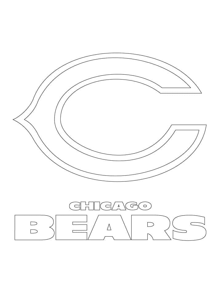 Chicago bears logo coloring page