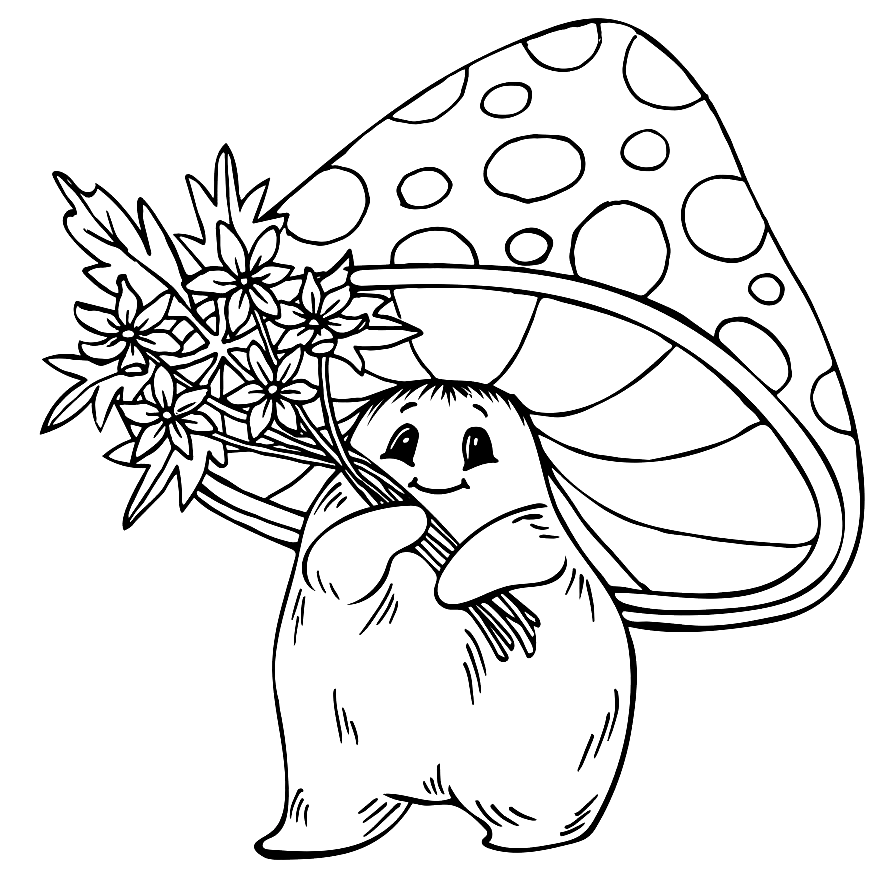 Mushroom coloring pages printable for free download