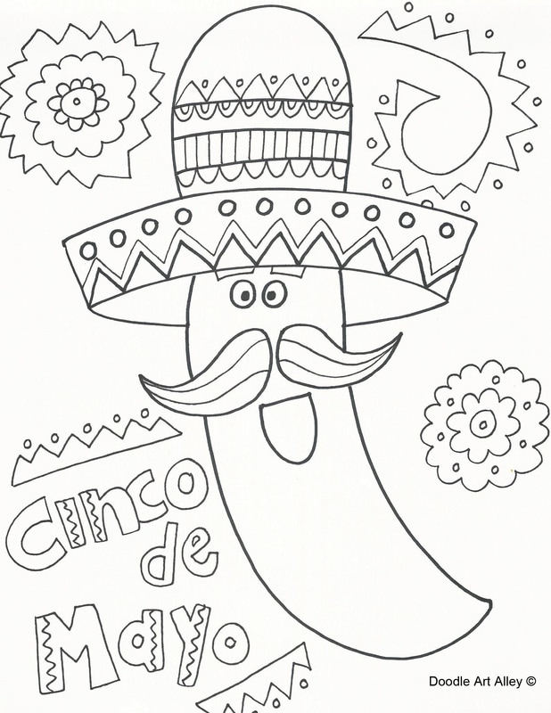 Cinco de mayo coloring pages