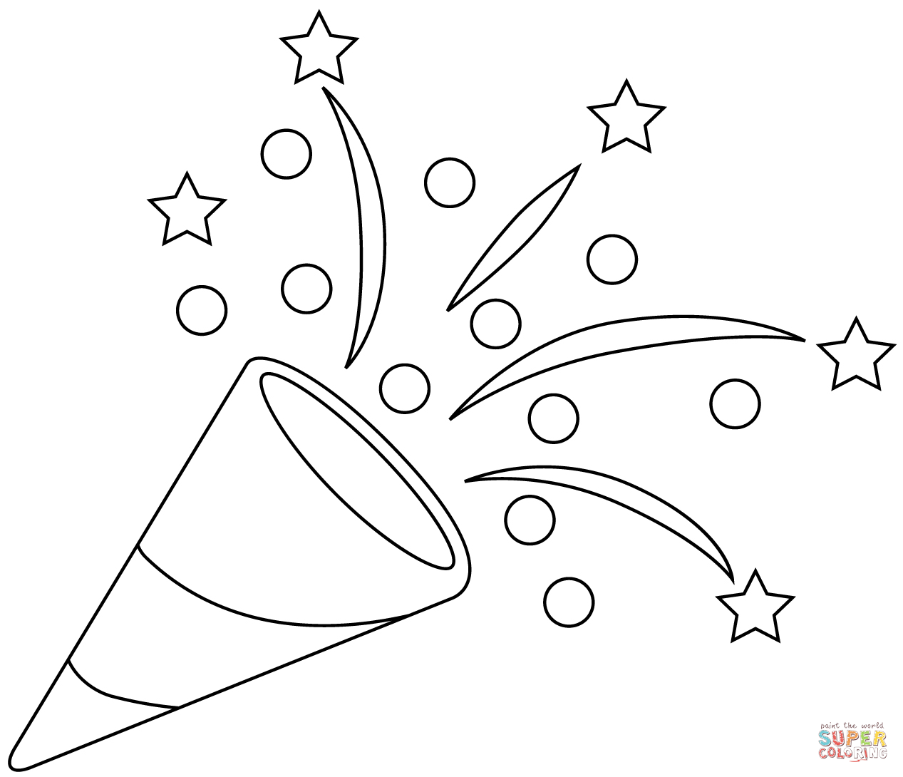 Confetti coloring page free printable coloring pages