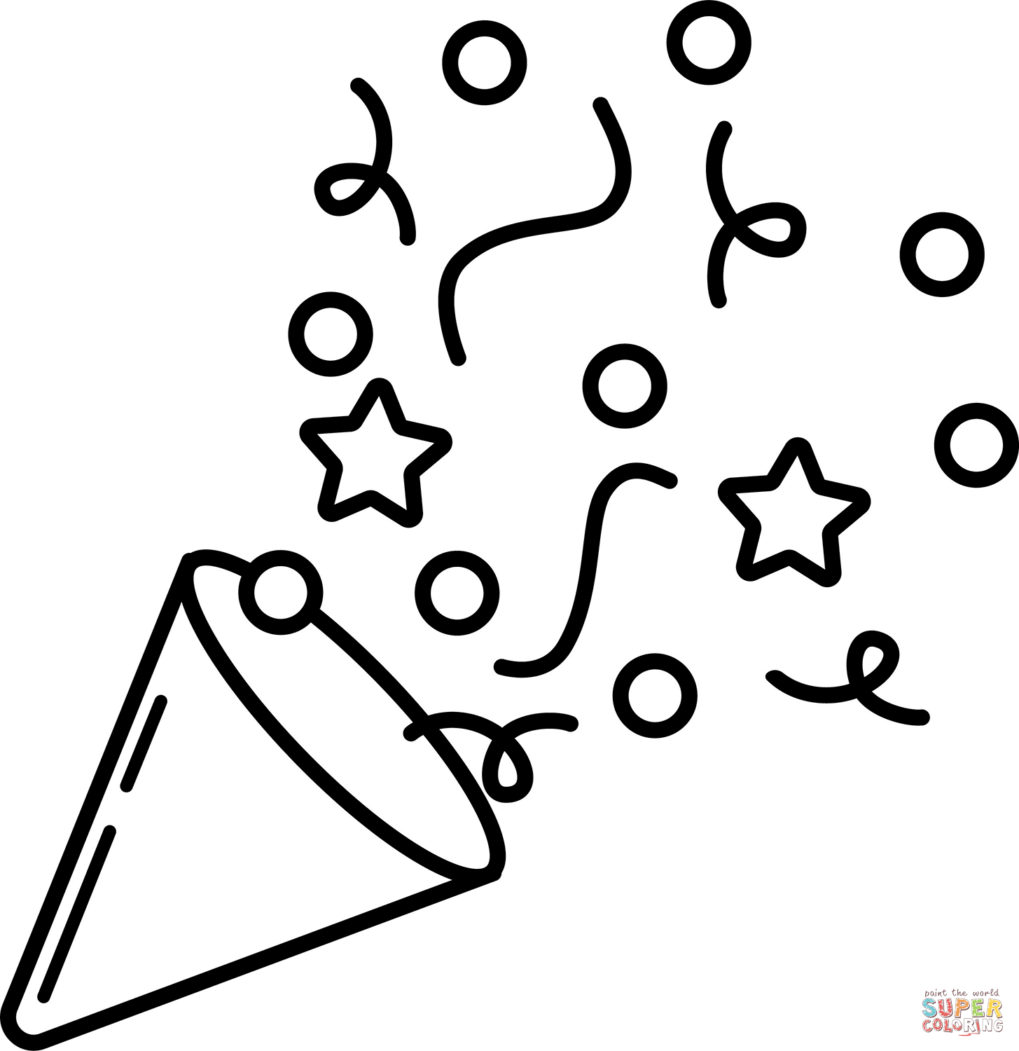 Confetti coloring page free printable coloring pages