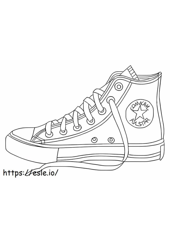 Converse all star png coloring page