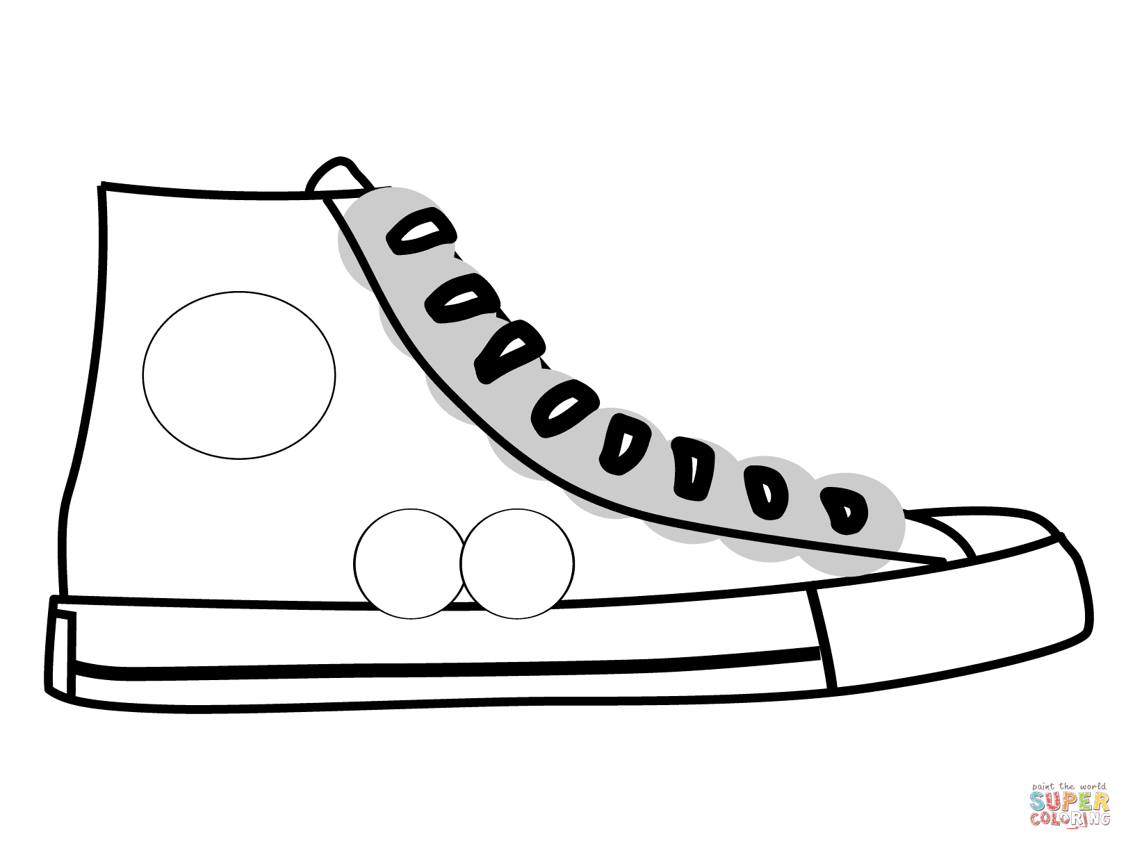 High top shoe coloring page free printable coloring pages