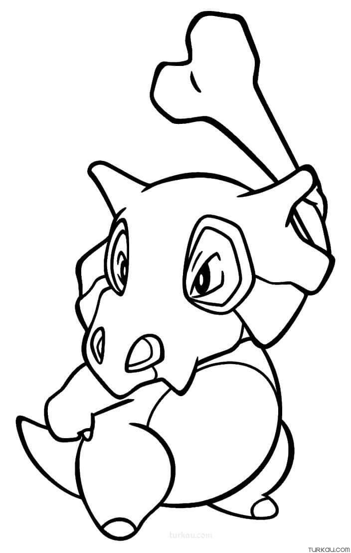 Pokemon cubone coloring page